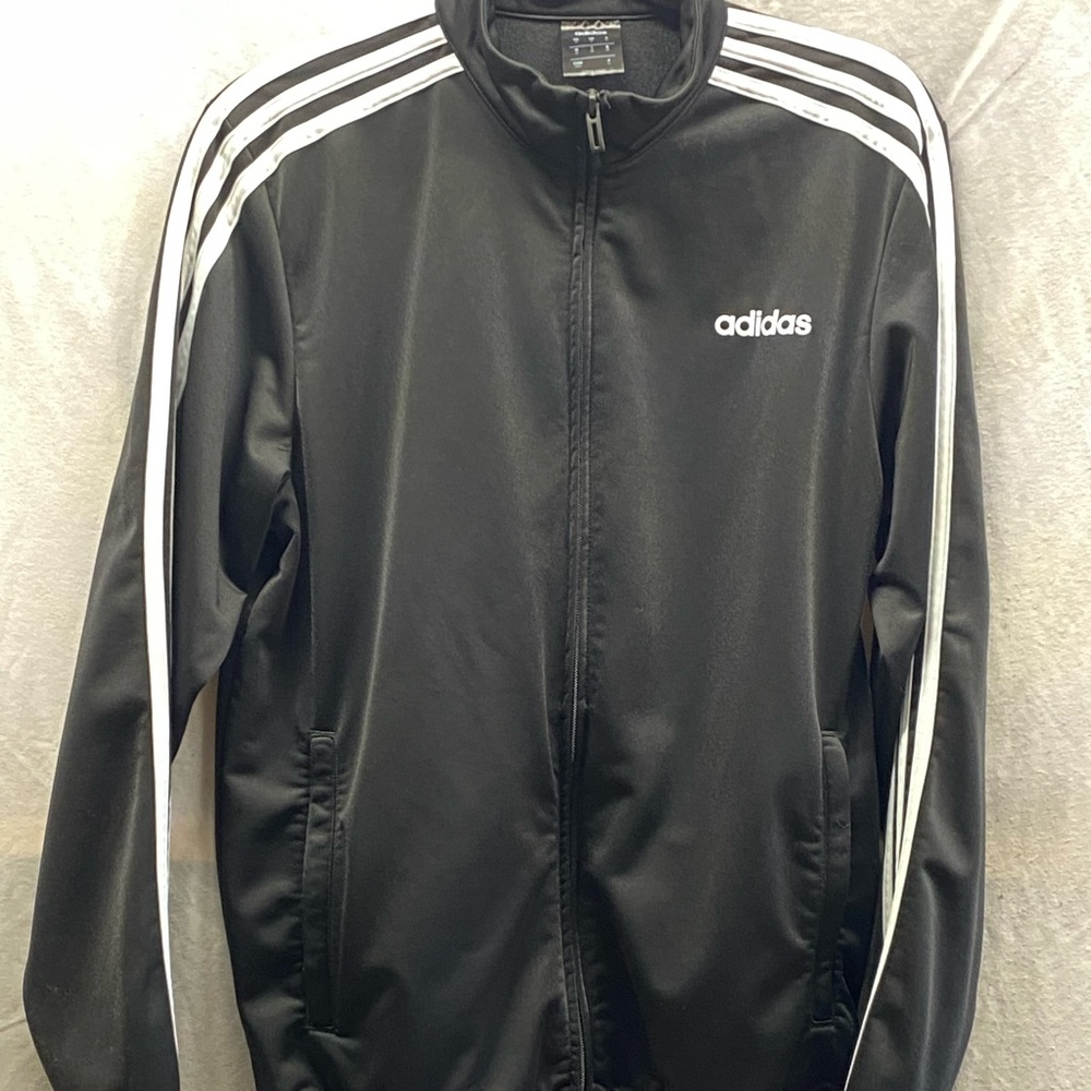 New w/o Tags, Adidas Essentials 3-Stripes Tricot Track Jacket, Black, Men's Med